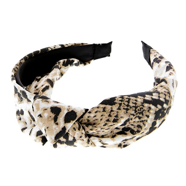 Wholesale snakeskin knotted headband One fits most Polyester