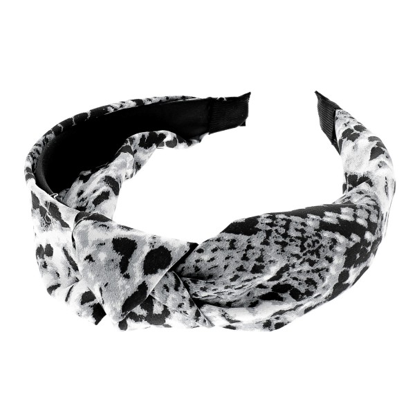 Wholesale snakeskin knotted headband One fits most Polyester