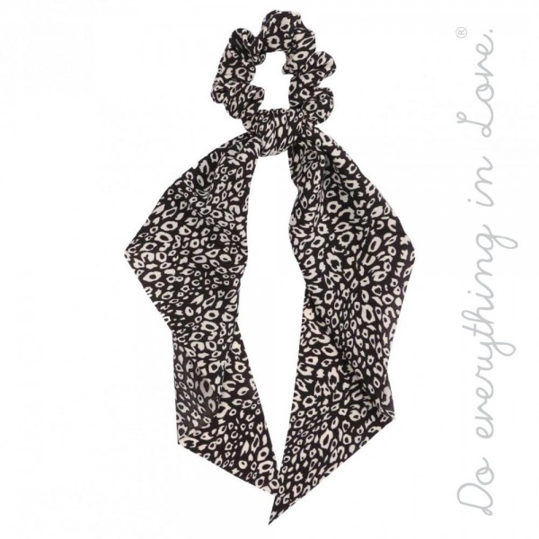 Wholesale do everything Love brand leopard print hair scarf scrunchie One L Poly