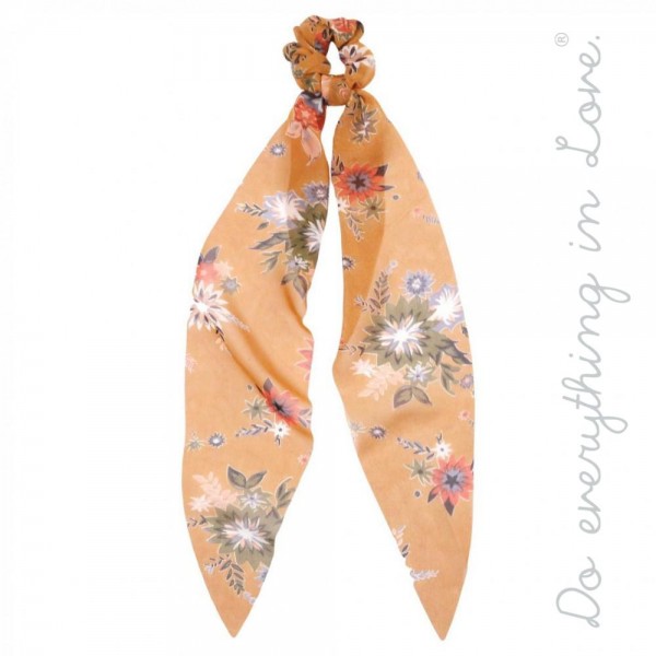 Wholesale do everything Love brand floral vintage floral print hair scarf scrunc