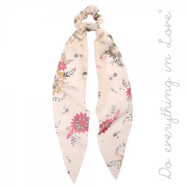 Wholesale do everything Love brand floral vintage floral print hair scarf scrunc