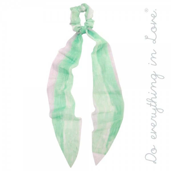 Wholesale do everything Love brand lightweight sheer stripe hair scarf scrunchie