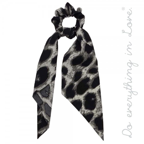 Wholesale do everything Love brand leopard print hair scarf scrunchie One L Poly