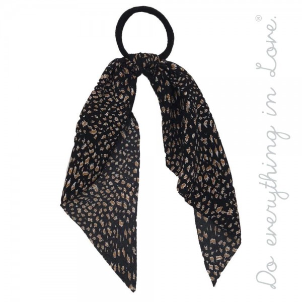 Wholesale do everything Love brand leopard print ponytail scarf One L Polyester