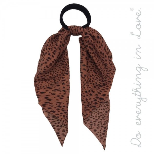 Wholesale do everything Love brand leopard print ponytail scarf One L Polyester