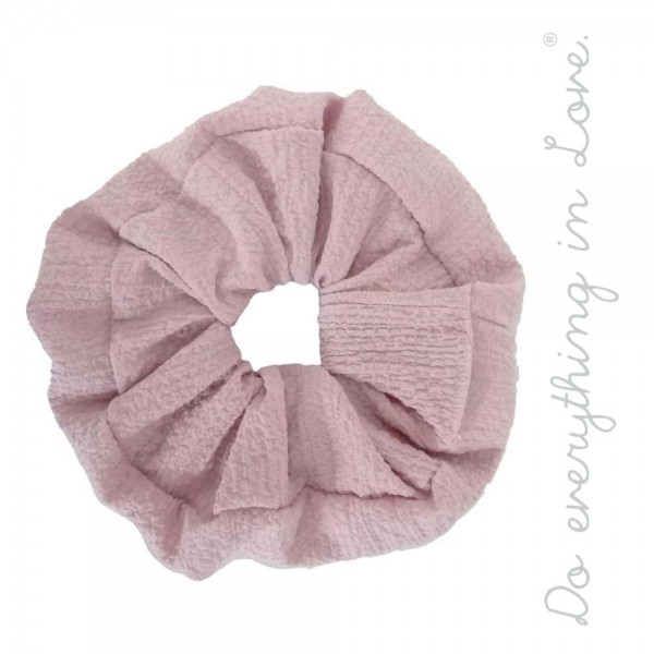 Wholesale do everything Love brand solid crinkled oversized hair scrunchie One P