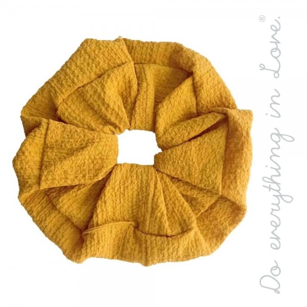 Wholesale do everything Love brand solid crinkled oversized hair scrunchie One P