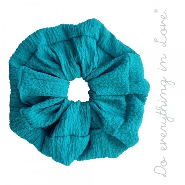 Wholesale do everything Love brand solid crinkled oversized hair scrunchie One P