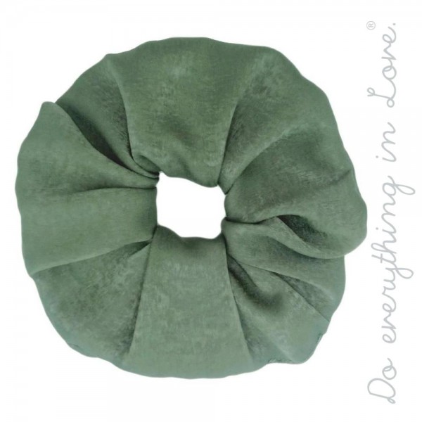 Wholesale do everything Love brand solid silky oversized hair scrunchie One Poly