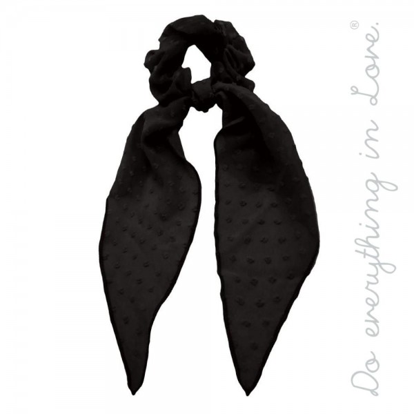 Wholesale do everything Love brand sheer swiss dot hair scarf scrunchie One L Po