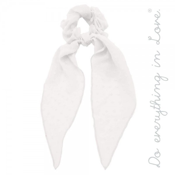 Wholesale do everything Love brand sheer swiss dot hair scarf scrunchie One L Po