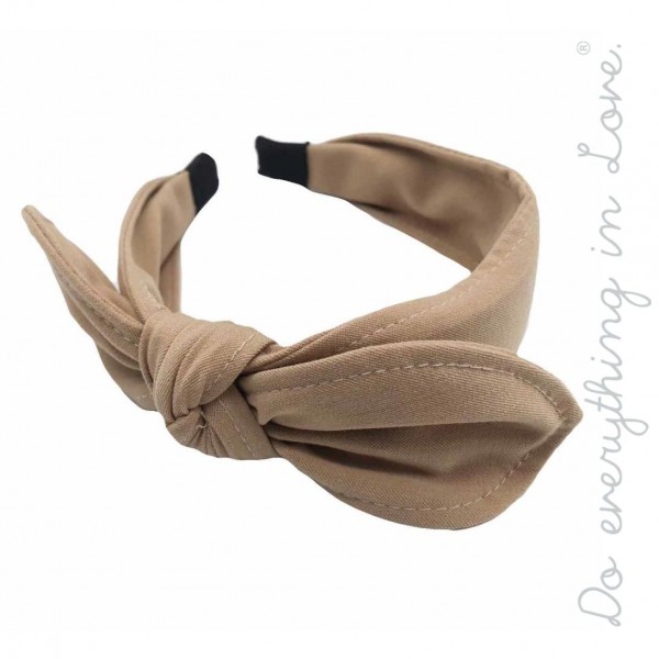 Wholesale do everything Love brand knotted bow headband One Polyester