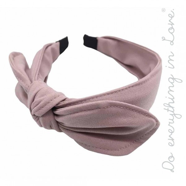 Wholesale do everything Love brand knotted bow headband One Polyester