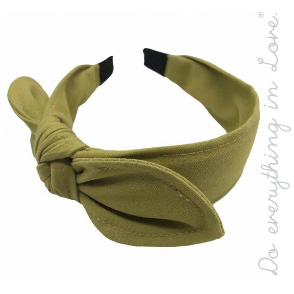 Wholesale do everything Love brand knotted bow headband One Polyester