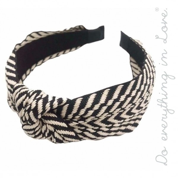 Wholesale do everything Love brand knotted geometric embroidered headband One Po