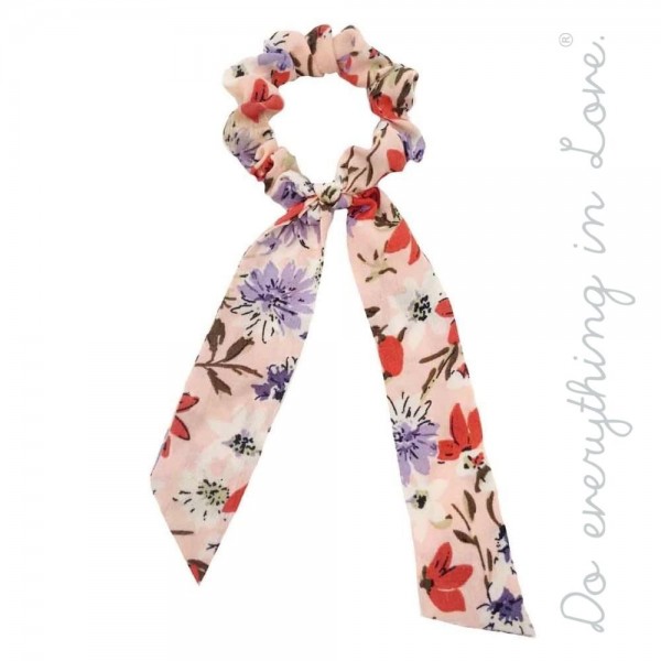 Wholesale do everything Love brand floral hair scarf scrunchie One L Polyester