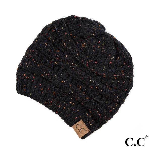 Wholesale hAT Cable knit confetti print C C beanie acrylic Matches MB G SF