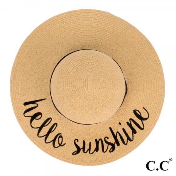 Wholesale c C ST brim floppy beach hat Hello Sunshine hat crushable packable abl