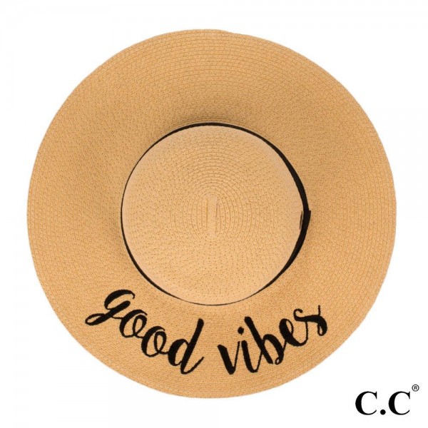 Wholesale c C Brand brim floppy beach hat paper Brim hat total diameter hat crus