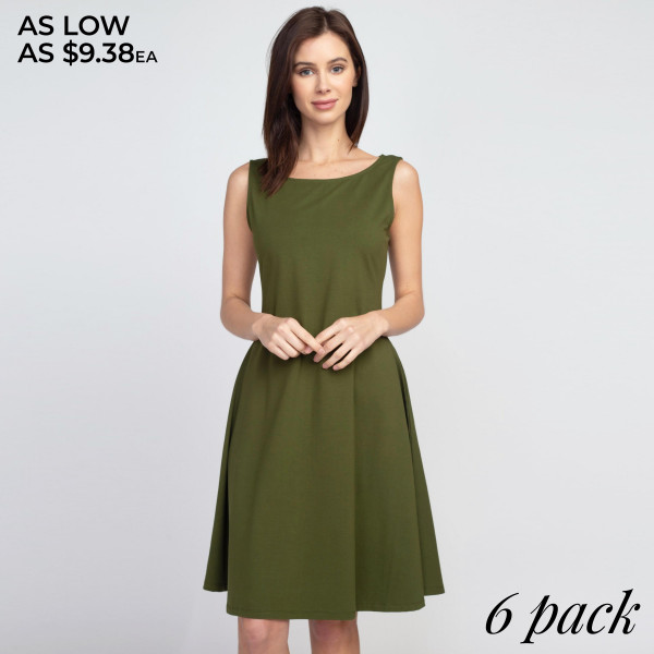 Wholesale adorable line dress sleeveless silhouette two side pockets carrying l