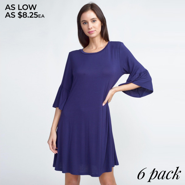 Wholesale adorable peplum sleeve dress will be wardrobe staple wear casual coff