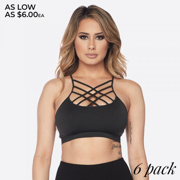 Wholesale sweat it out seamless sports bra eye catching front detail supportive
