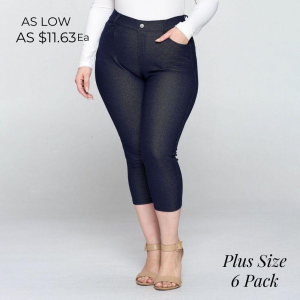 Wholesale popular pocket plus capri jegging has classic silhouette It smooth st