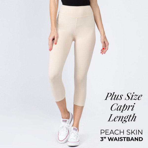 Wholesale plus Mix Brand peach skin capris seamless chic must have every wardro
