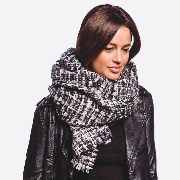 Wholesale multicolor oblong scarf W L Acrylic Polyester
