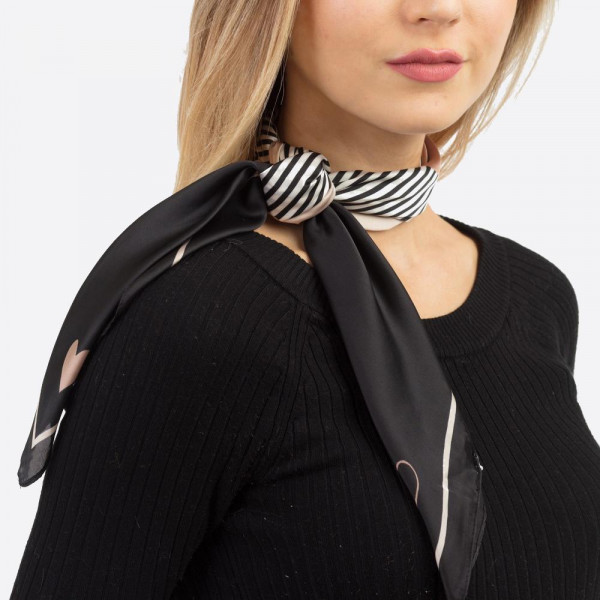 Wholesale color block triangle striped bandana scarf neckerchief Polyester