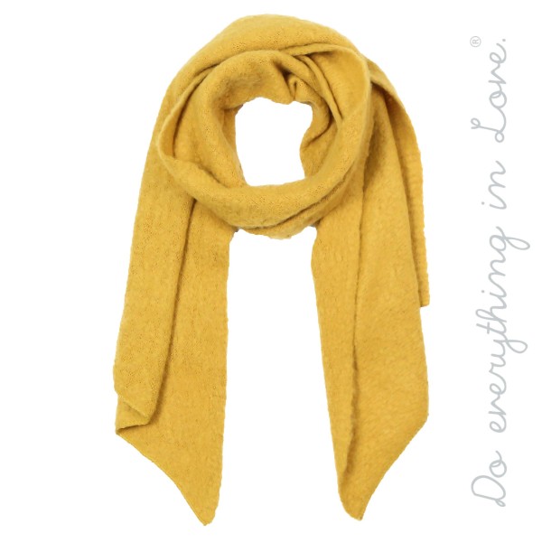 Wholesale do everything Love brand soft touch solid color bias cut knit scarf W