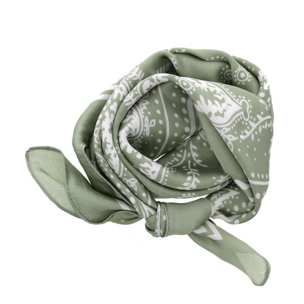 Wholesale women s lightweight silky paisley bandana scarf Polyester