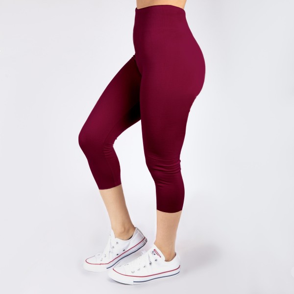 Wholesale kathy Mix burgundy summer weight capris seamless chic must have every