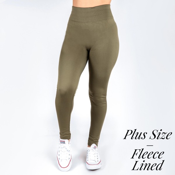 Wholesale mix brand Plus women s solid color full fleece lined seamless legging