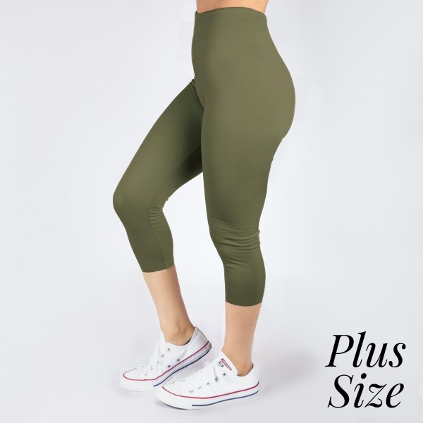 Wholesale pLUS Kathy Mix olive summer weight capris seamless chic must have ever