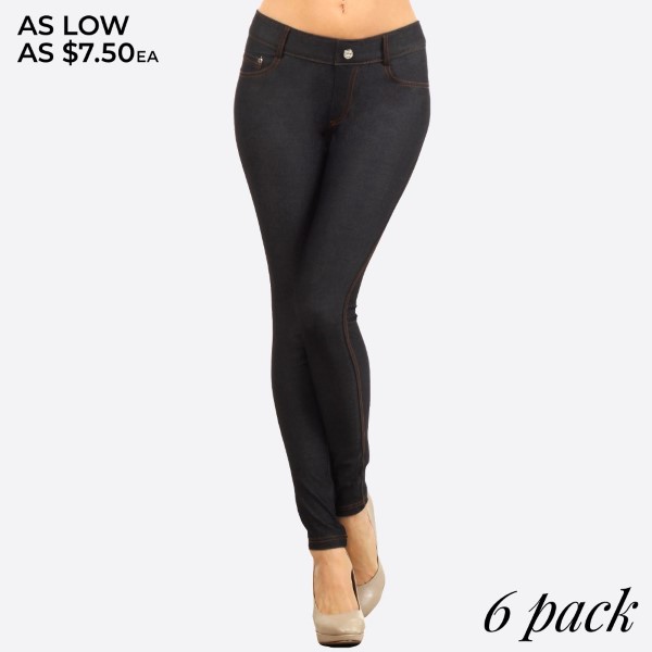 Wholesale women s Classic Solid Skinny Jeggings jeggings styled resemble pair je