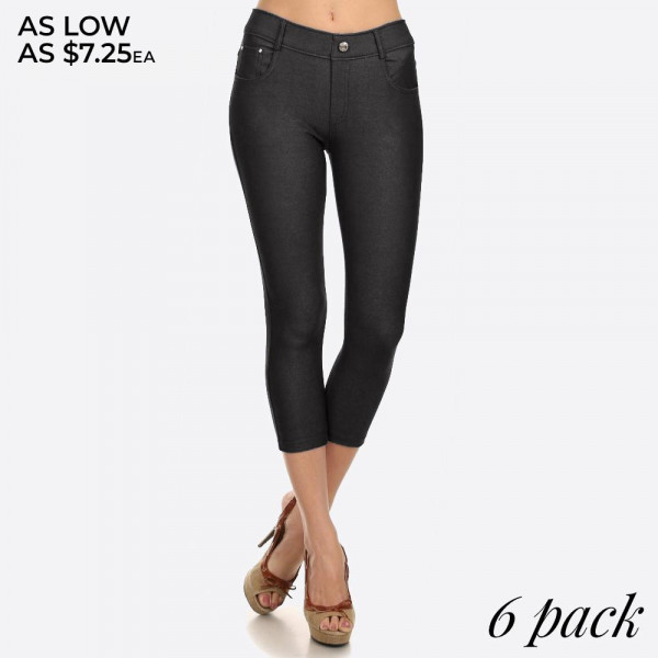 Wholesale original standard pocket jean Capri jegging classic silhouette constr