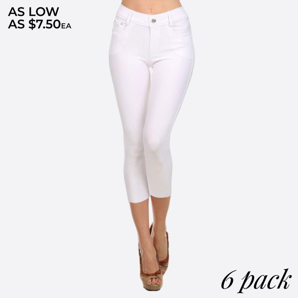 Wholesale original standard pocket jean Capri jegging classic silhouette constr