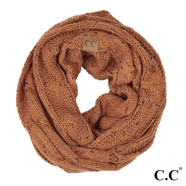 Wholesale sF Confetti knit cable C C infinity scarf acrylic Matches MB HAT G W L