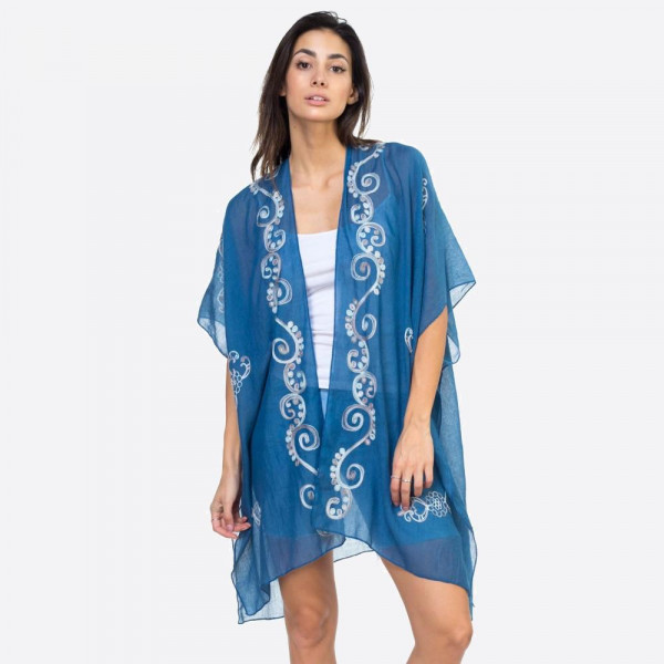 Wholesale eastern embroidered kimono POLYESTER