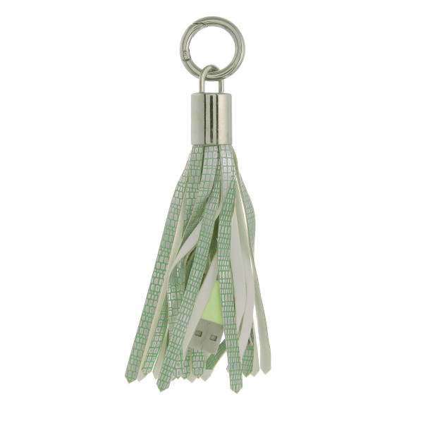 Wholesale portable cell phone charger tassel keychain regular USB USB Micro cabl
