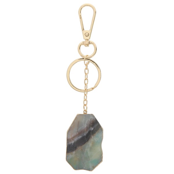Wholesale natural stone agate keychain holder