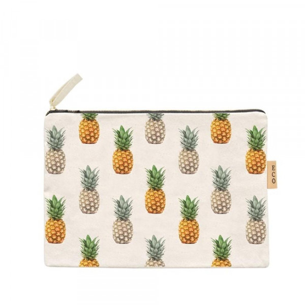 Wholesale canvas zipper pouch pineapples Cotton