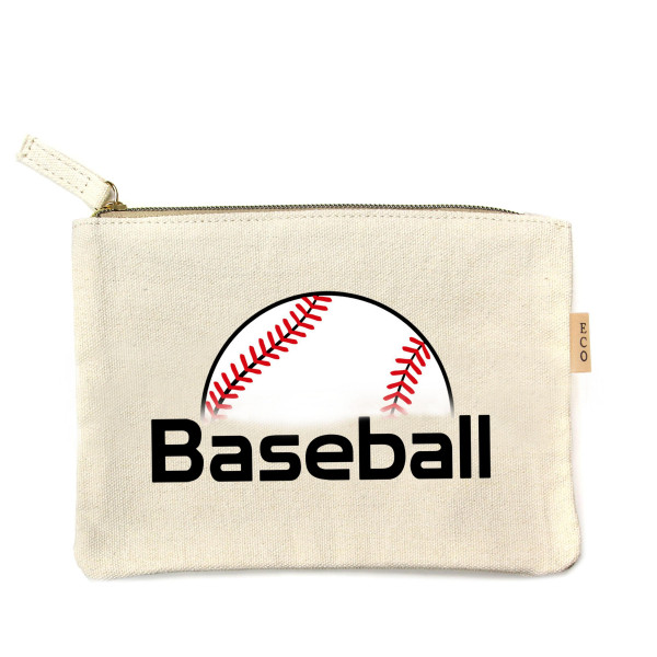 Wholesale canvas zipper pouch Baseball Cotton