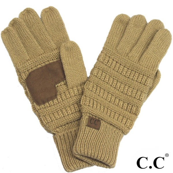Wholesale c C G Solid ribbed glove smart tips Acrylic One fits most
