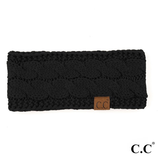 Wholesale hW Solid cable knit C C headwrap circumference acrylic