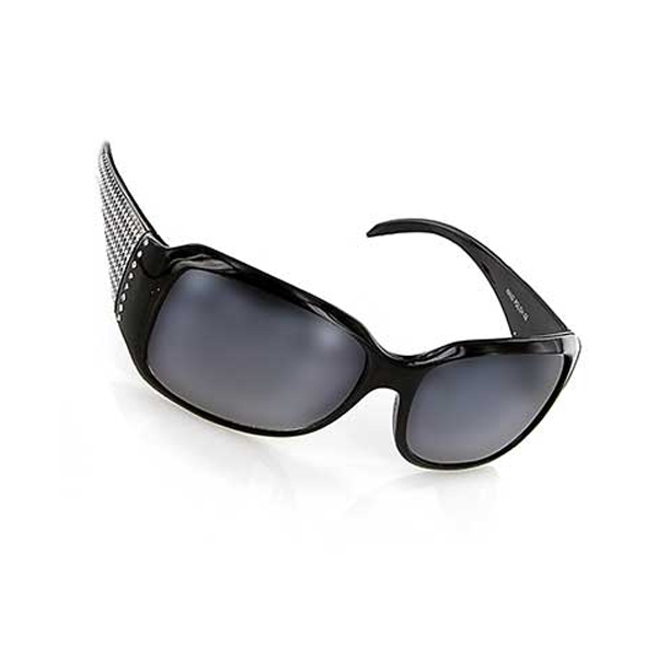 Wholesale black Frame Fashion Sunglasses Faux Diamonds Black Houndstooth Print
