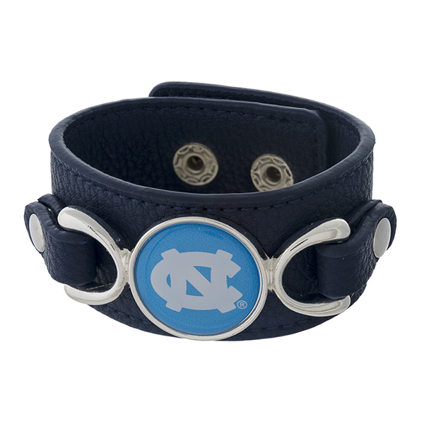 Wholesale officially licensed faux leather bracelet University North Carolina lo