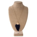 Wholesale gold necklace soft thread tassel pendant