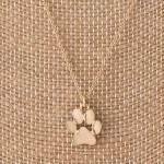 Wholesale dainty necklace paw print charm charm